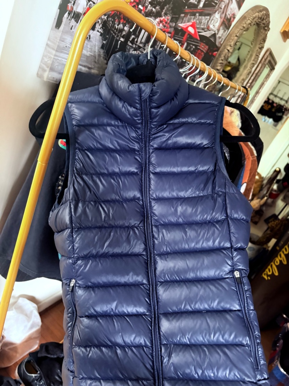 Women's Navy TNA ‘Parklife’ Aritzia Quilted Puffer Vest Size XS
